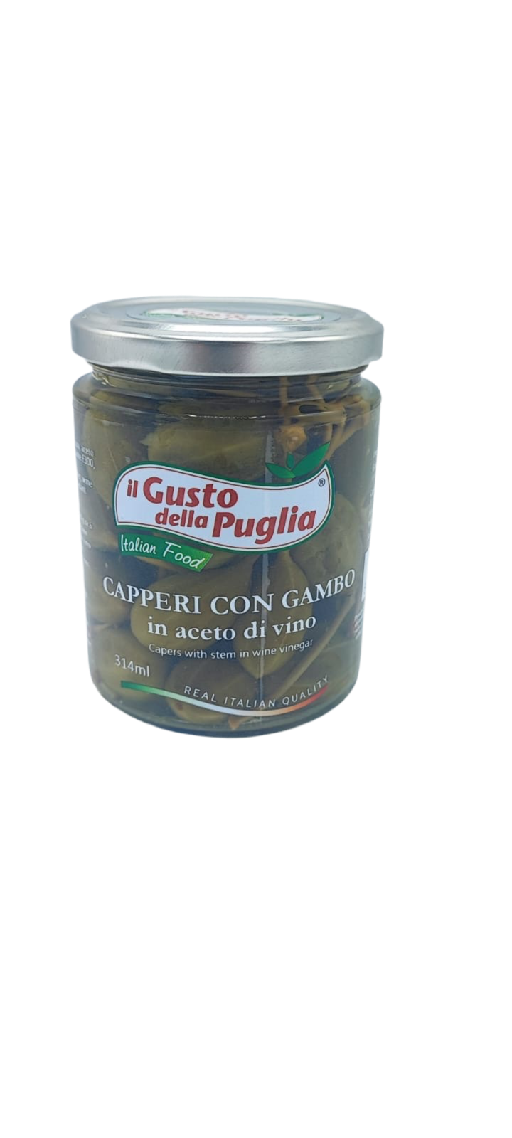 Capperi con gambo in aceto di vino